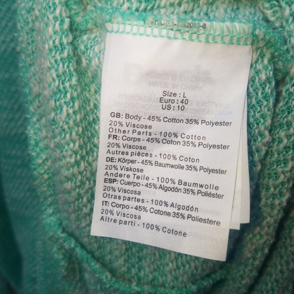 BENCH Green Cowl Neck Sweatshirt - Picture 6 of 6